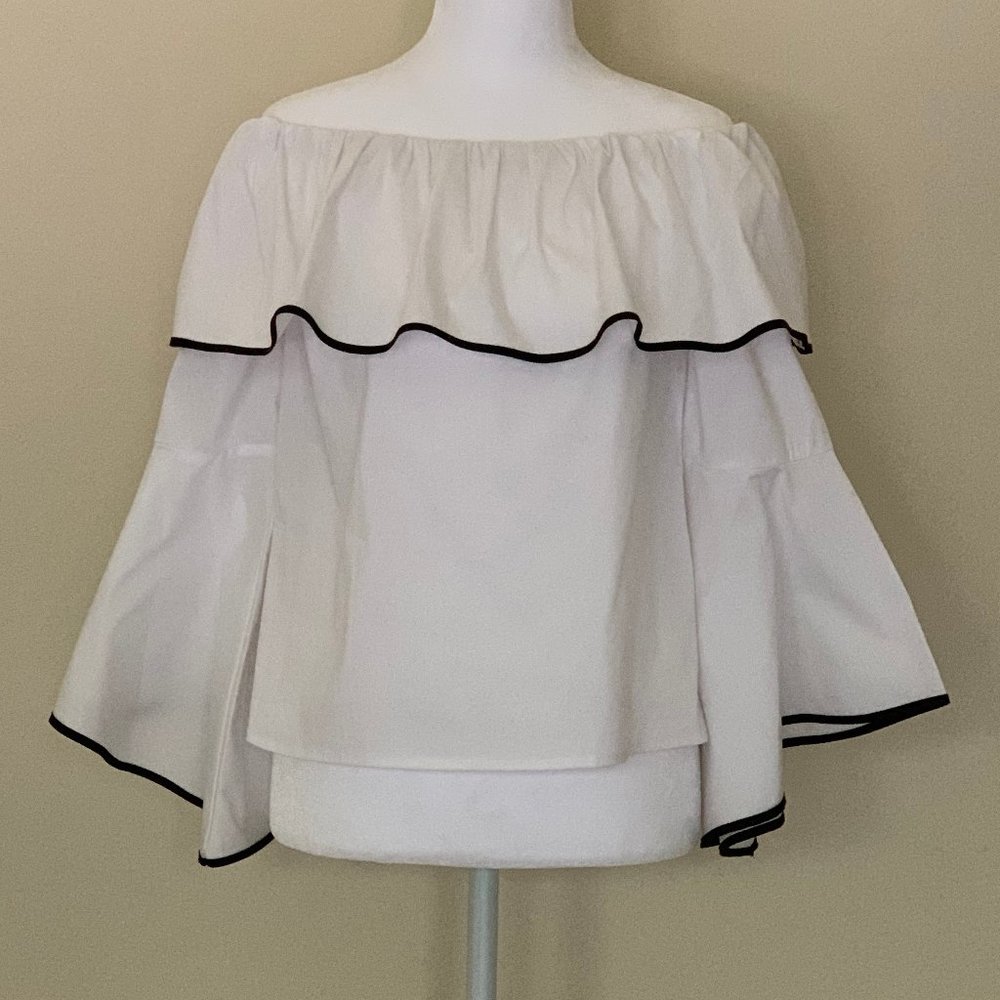Off-the-Shoulder Bell Sleeve Blouse